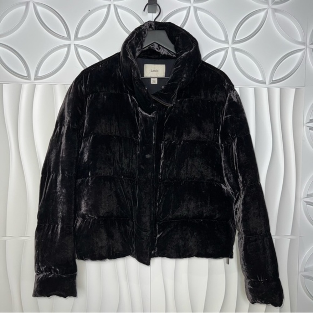 Lewit Velour Crop Coat Down Filled Silk Viscose